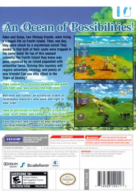 Rune Factory - Tides of Destiny box cover back